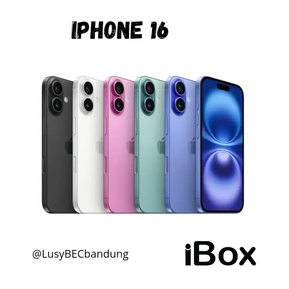 IPHONE 16 128 256GB Resmi IBOX Bisa Cash/Cicilan
