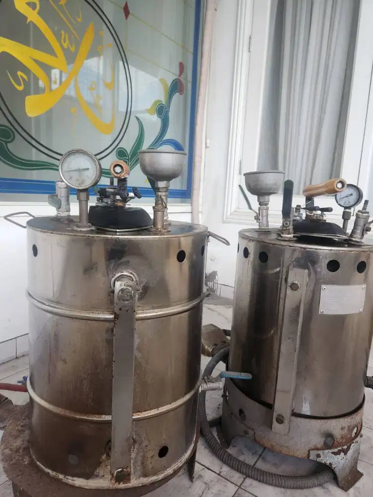 Dijual 2 SET : Boiler 25 ltr, Kompor gas, Seterika Uap