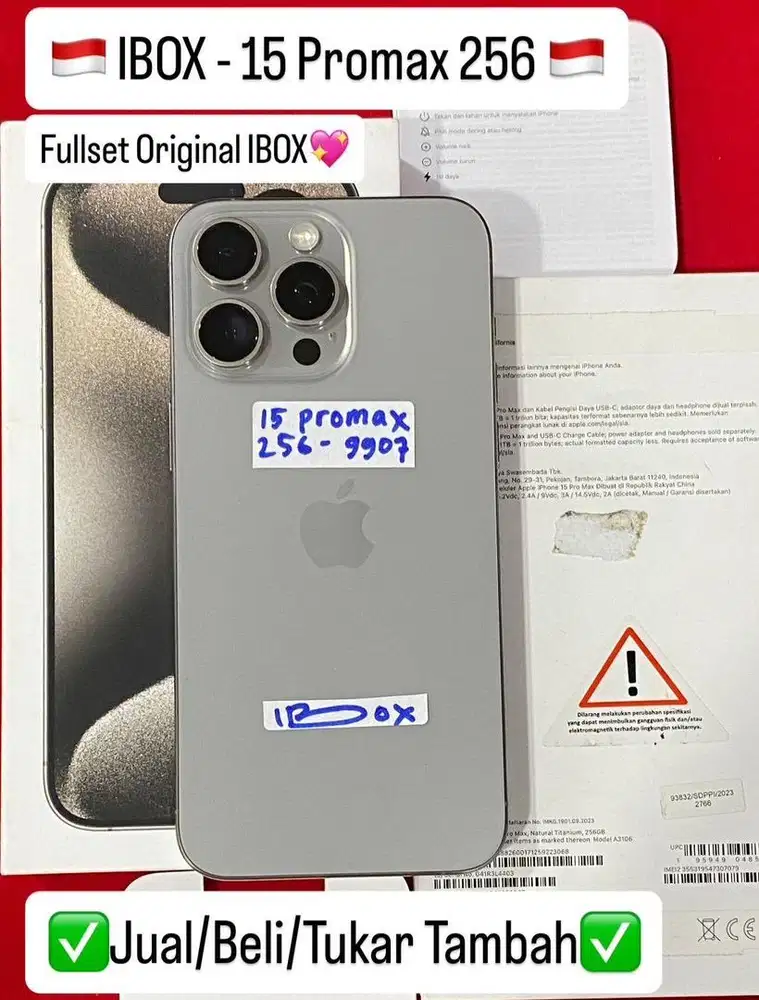 Iphone 15 promax 256 natural IBOX