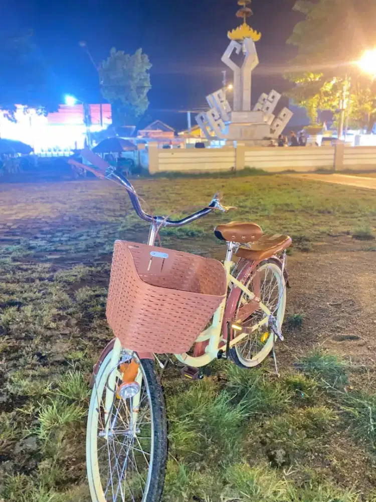 Sepeda Cewek aesthetic keranjang