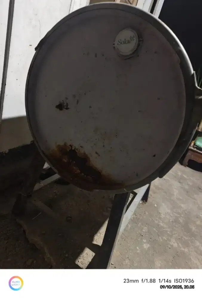 Drum bakaran bekas pakai usia 1 minggu