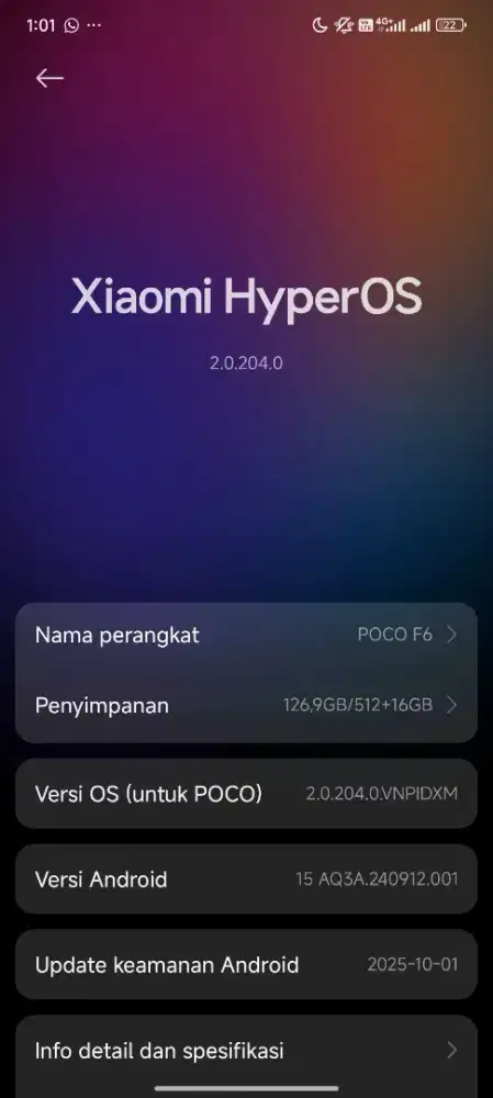 Poco F6 silver 12/512