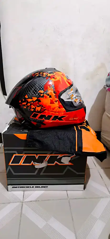 Dijual Helm Fullface INK CL Max Red Fluo BNIB