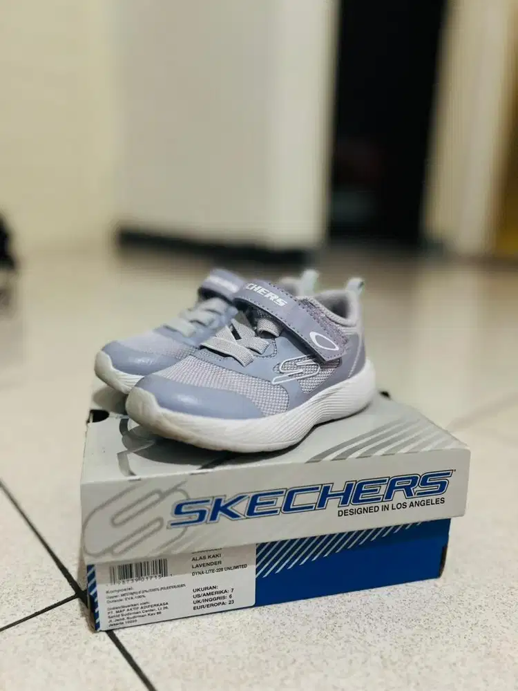 Skecher lavender untuk anak ukuran 7