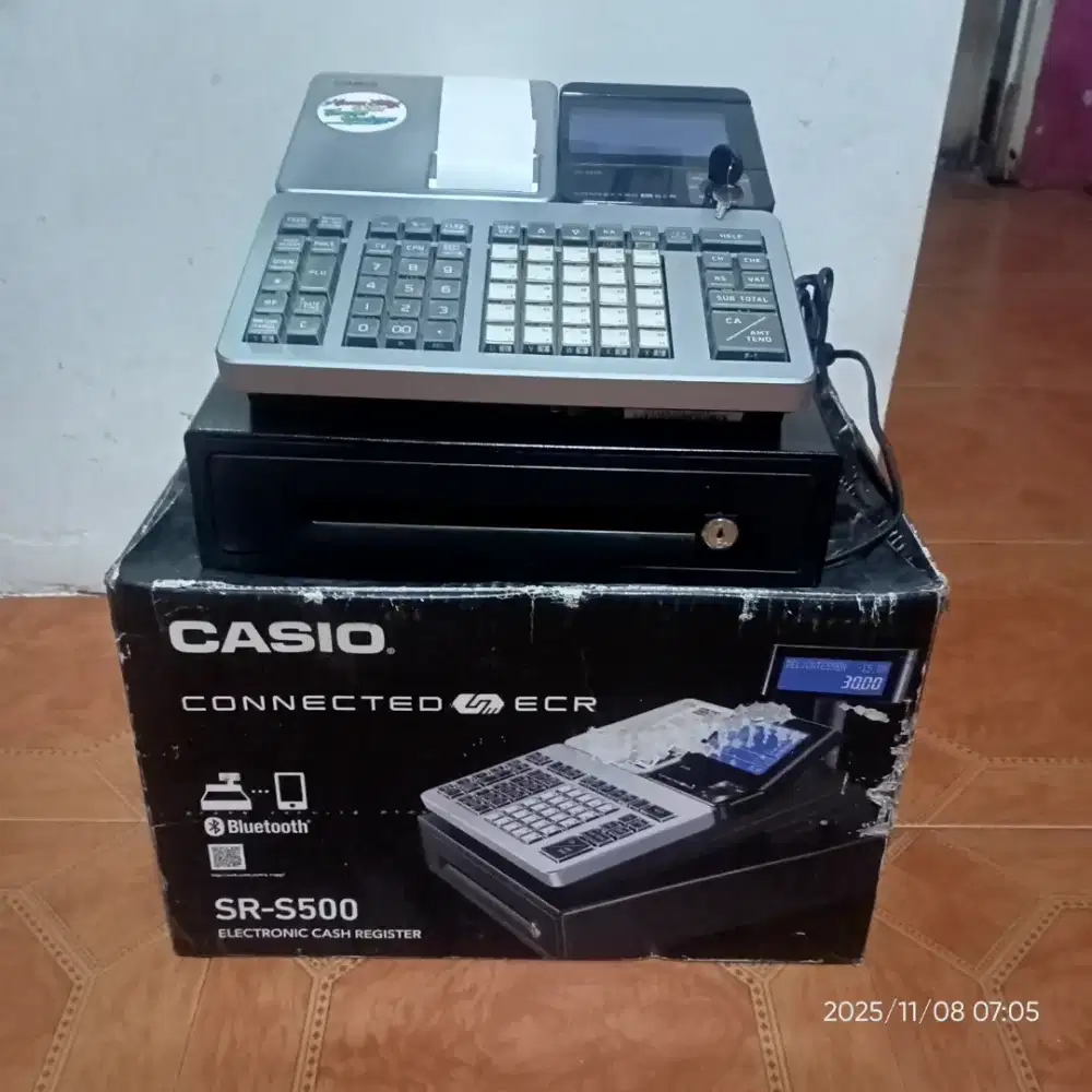 Mesin kasir Casio S500 blutoth