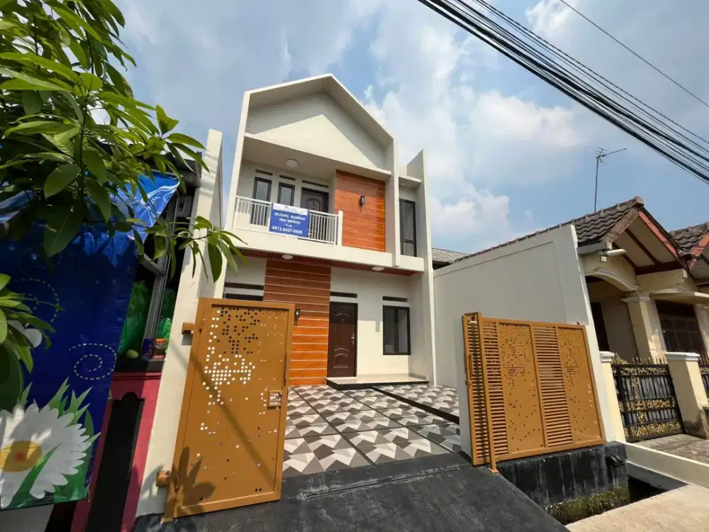 DIJUAL RUMAH MODERN MINIMALIS 2 LANTAI DI PERUMAHAN GRAHA HARAPAN BUMYAGARA DEKAT TOL GRANDWISATA