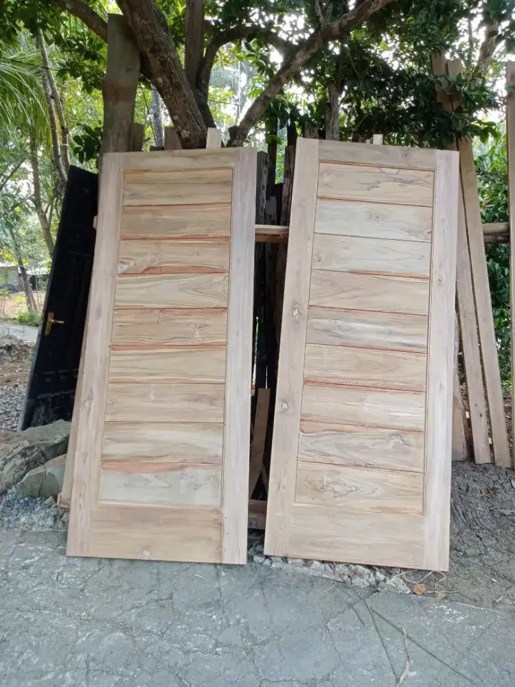 Pintu kusen kayu jati alas