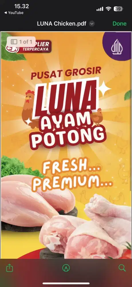 Penjaga kios dan motong ayam
