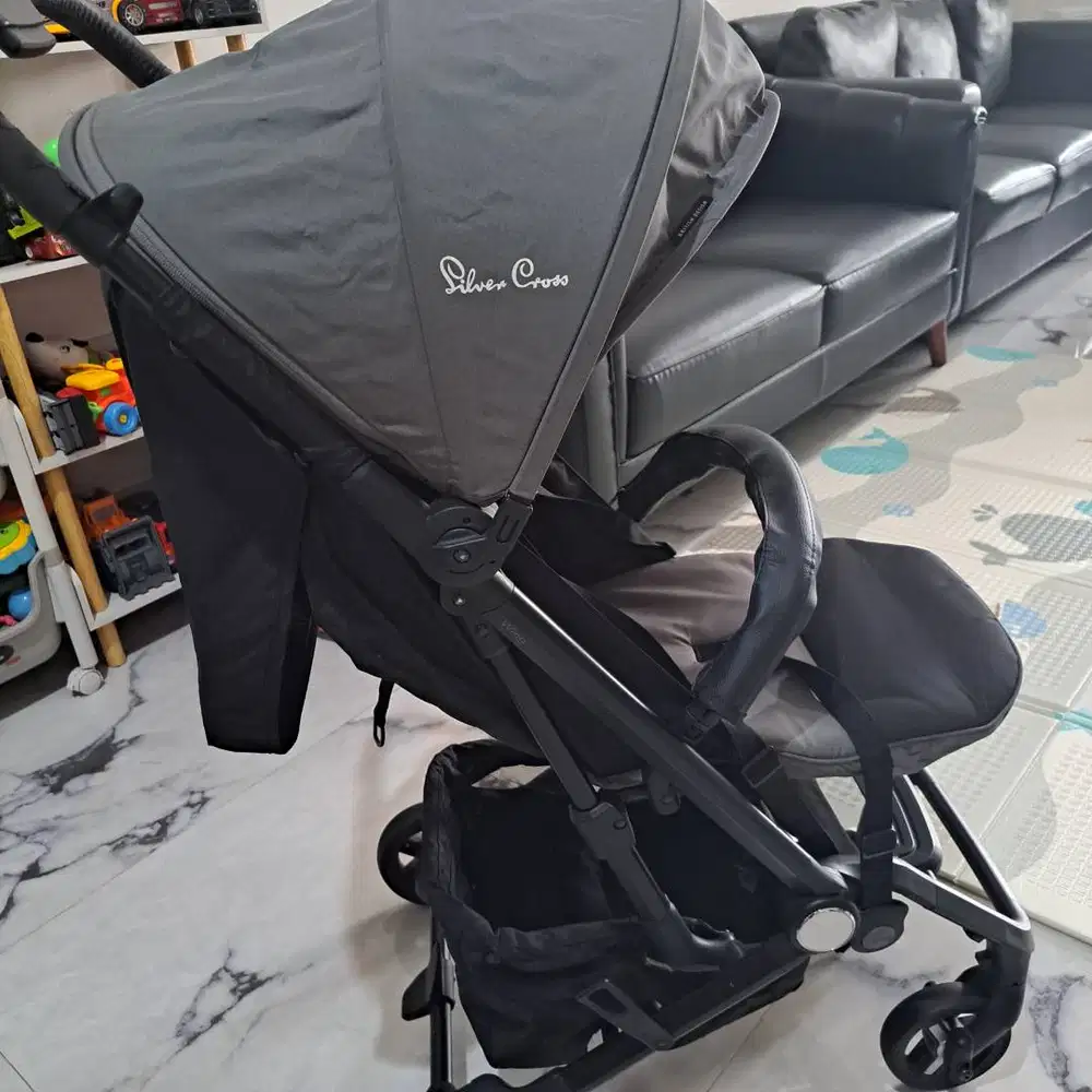 Silver Cross Stroller hitam kondisi masih mulus