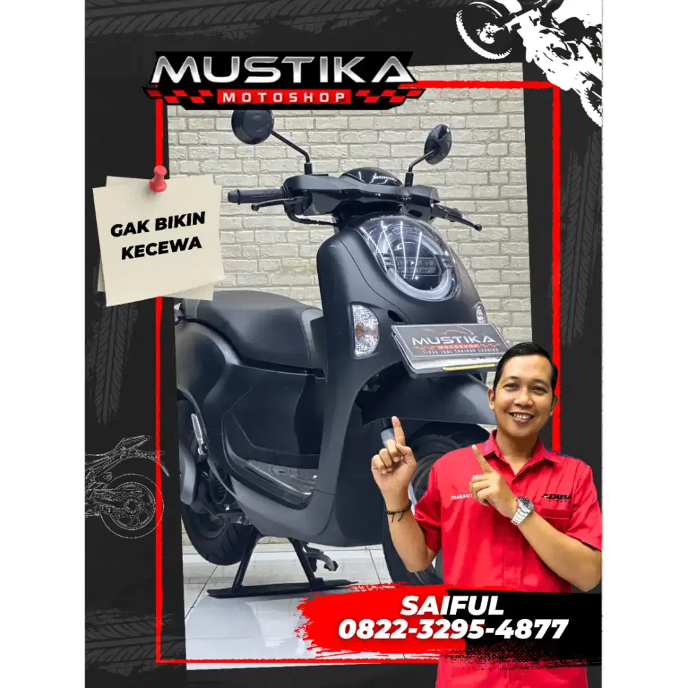 Odo 6rb Istimewa!!Honda New Scoopy 2025 Black N Asli Mulus-Mustika