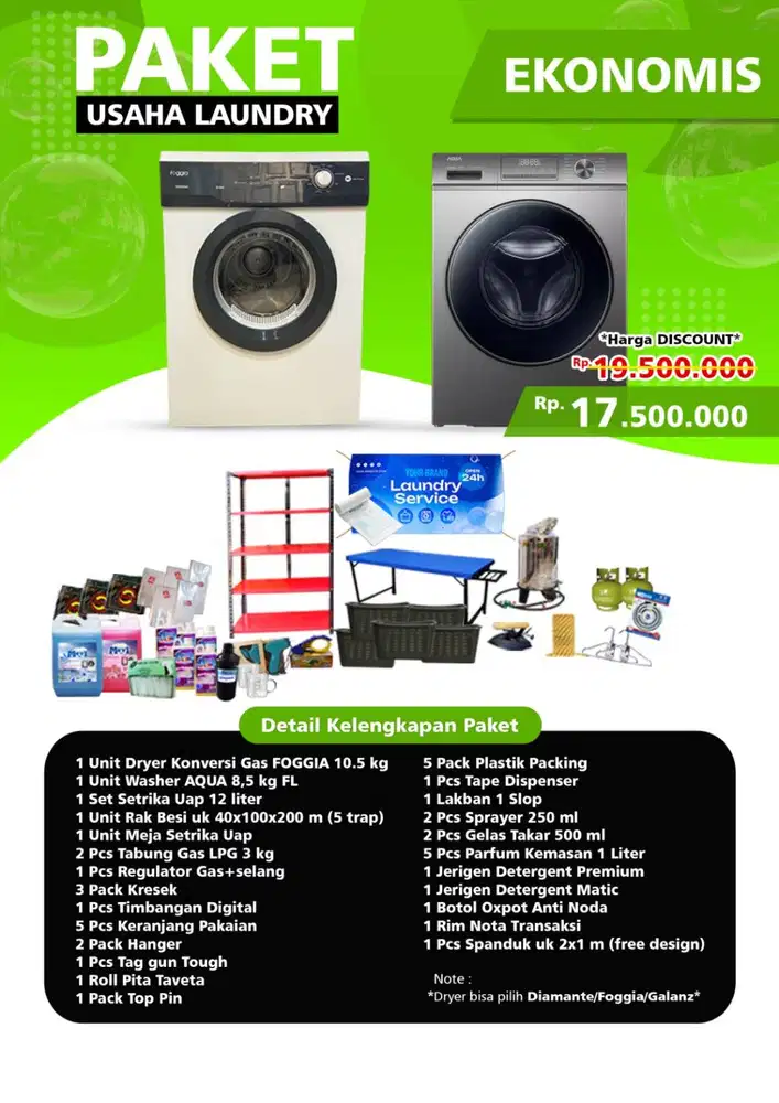 Paket Perlengkapan Usaha Landry