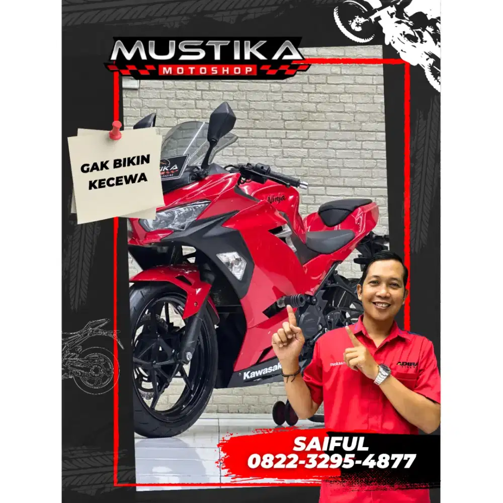 Perfect Condition!!!Kawasaki Ninja 250 Fi 2018 Red Mulus-Mustika