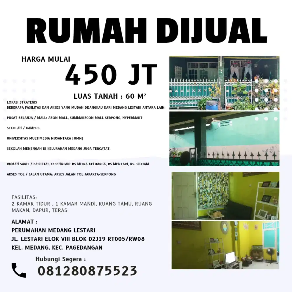 Jual Rumah Lokasi Strategis