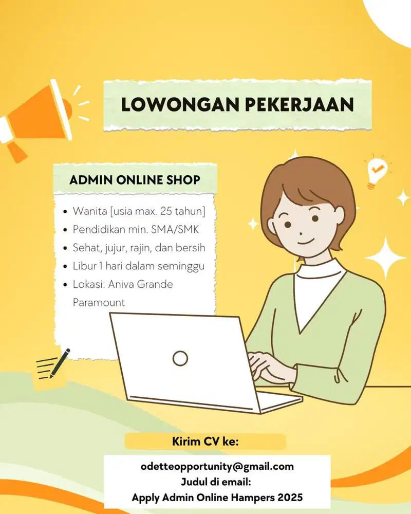 FULL TIME ADMIN ONLINE SHOP HAMPERS