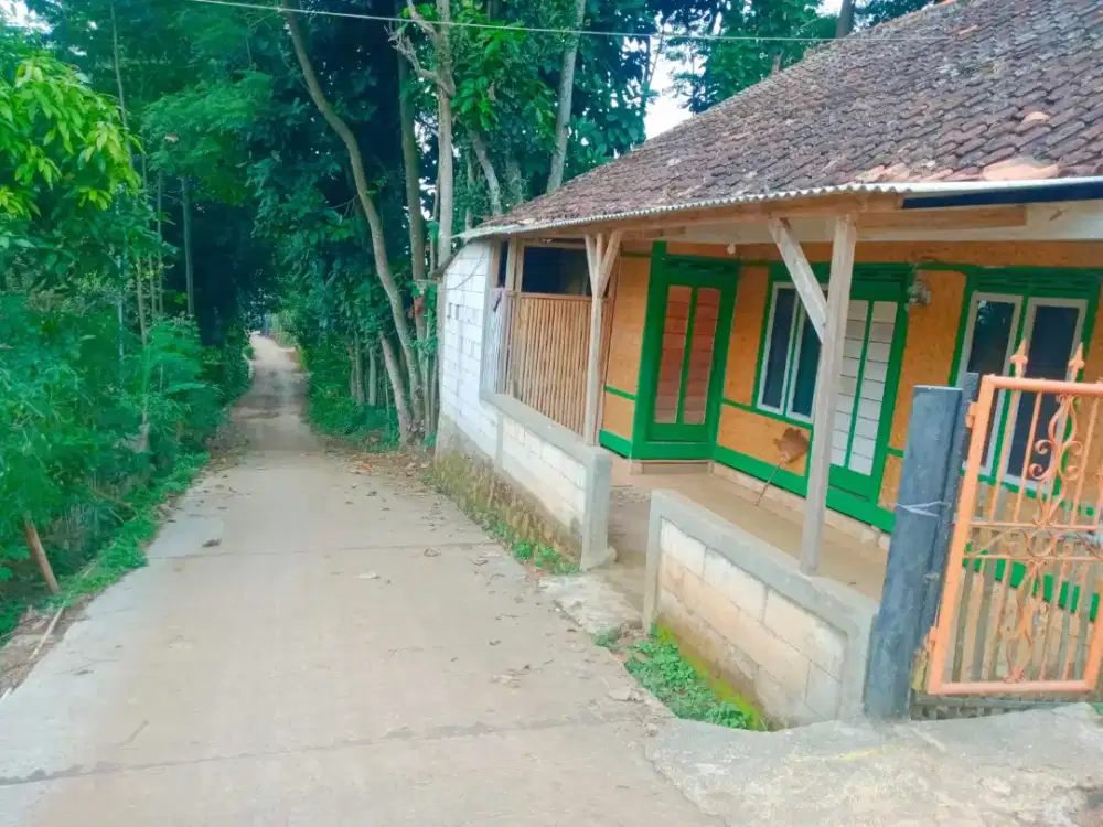 Jual Rumah Kayu murah plus kolam ikan pinghir jalan desa