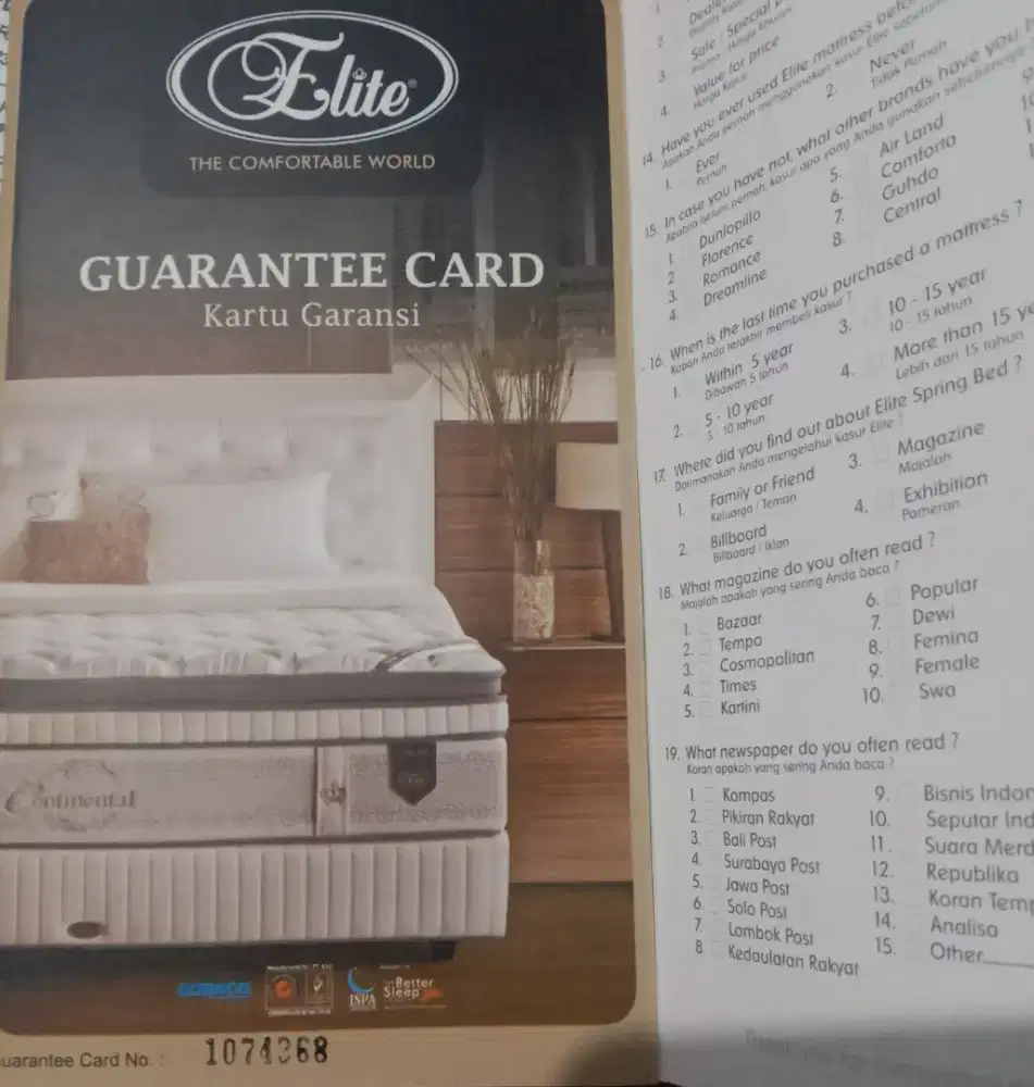 Springbed merk ELITE prestige Queen size