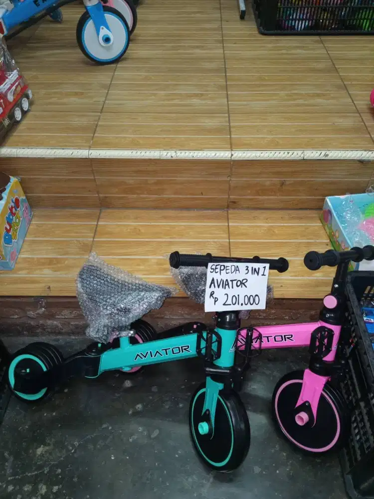 mainan anak sepeda aviator 3in1