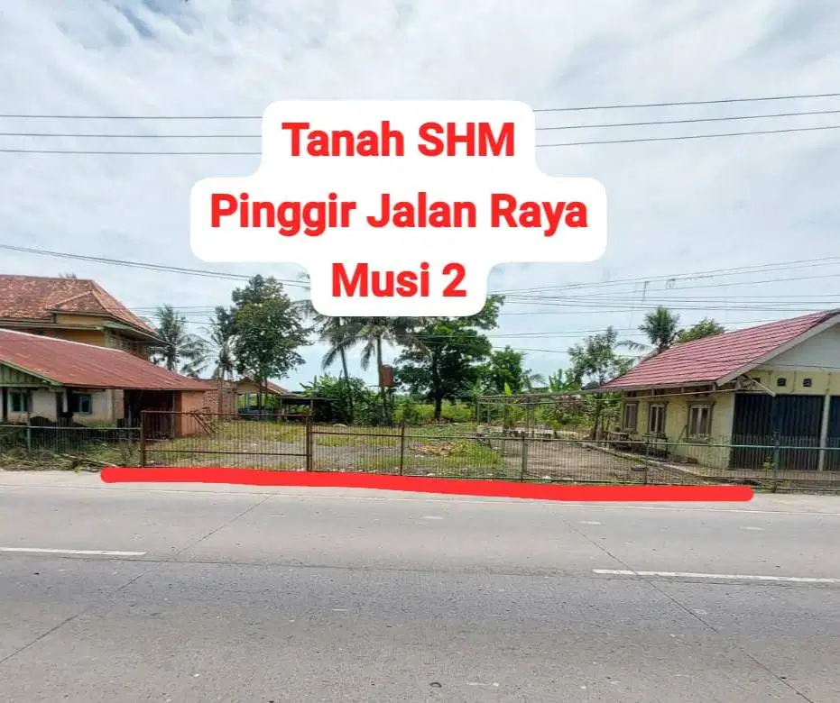 Tanah Pinggir Jalan Raya dekat Tol keramasan Palembang