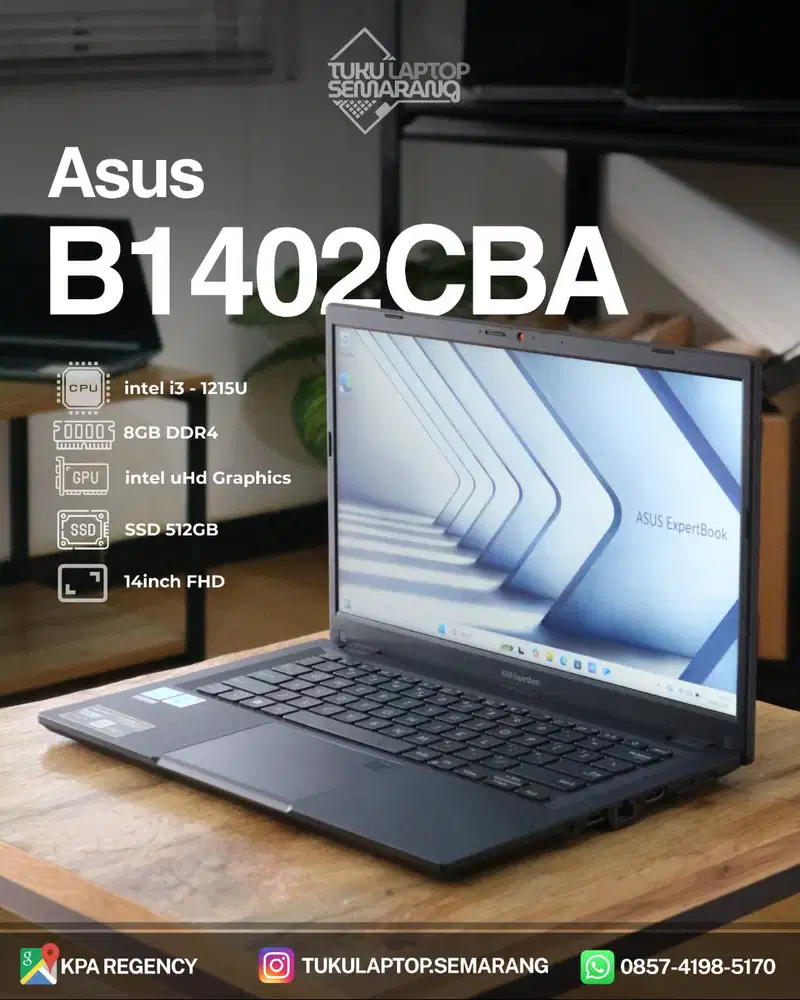 Laptop Asus Expertbook gen 12 8GB 512GB Garansi panjang