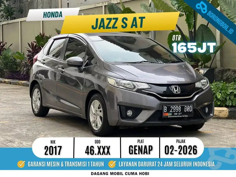 Low KM 40rb | Honda Jazz S Metik 2017 Abu Abu