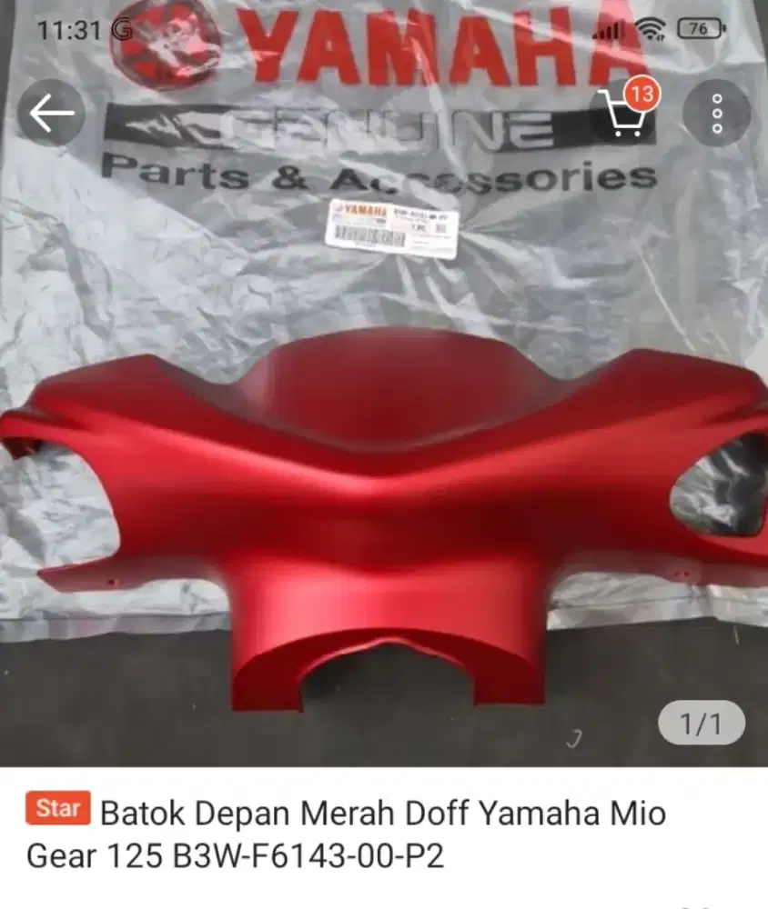 Batok Mio gear merah ori