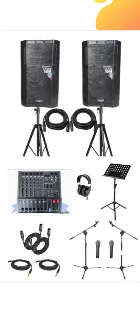 Jual audio Speaker karaoke 1 Paket