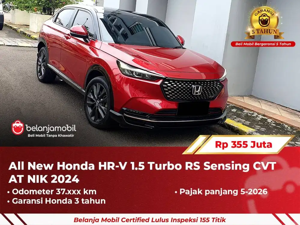 [ GARANSI 5TH ] Honda HRV HR-V HR V 1.5 Turbo RS Sensing AT 2024 2025