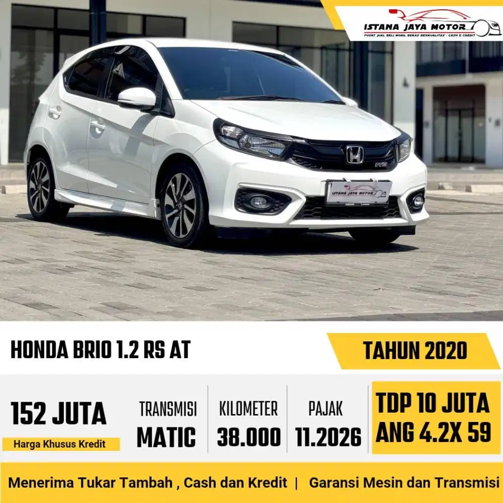 DP 10JT HONDA BRIO RS 1.2 AT NIK 2020 PUTIH