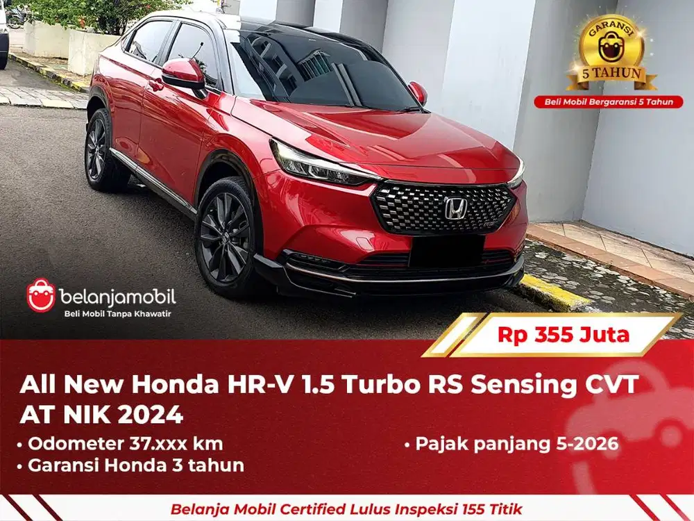 [ GARANSI 5TH ] Honda HRV HR-V HR V 1.5 Turbo RS Sensing AT 2024 2025