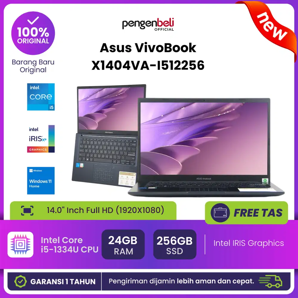 Asus Vivobook X1404VA-I512256 Budget 7 Jutaan