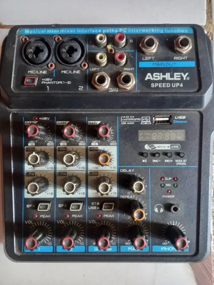 Mixer asley 4 chanel Normal siap pakai