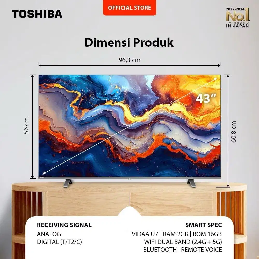 DIJUAL SMART TV THOSIBA TV 43 4K UHD