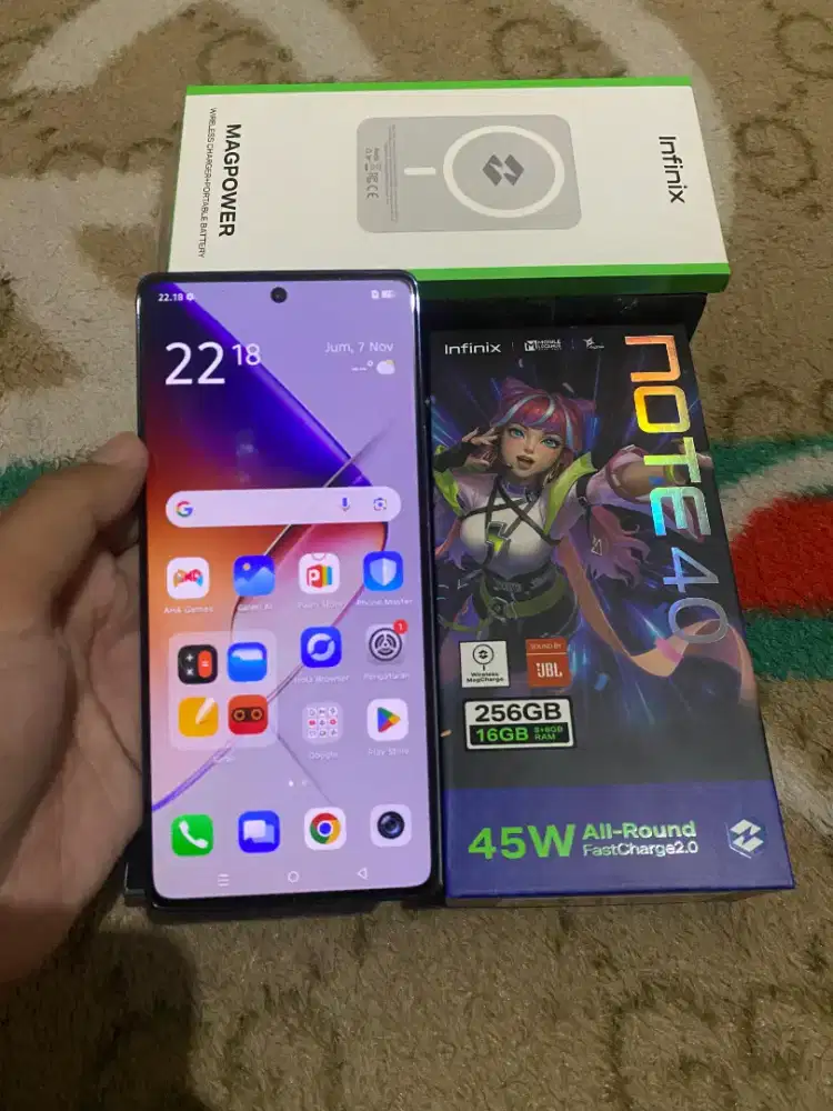 Infinix Note 40 (8/256GB) Fullset original no minus
