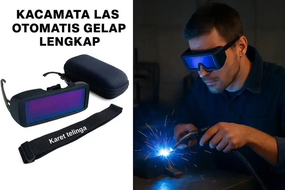Kacamata Las autodark otomatis + dompet autodark surya autometic
