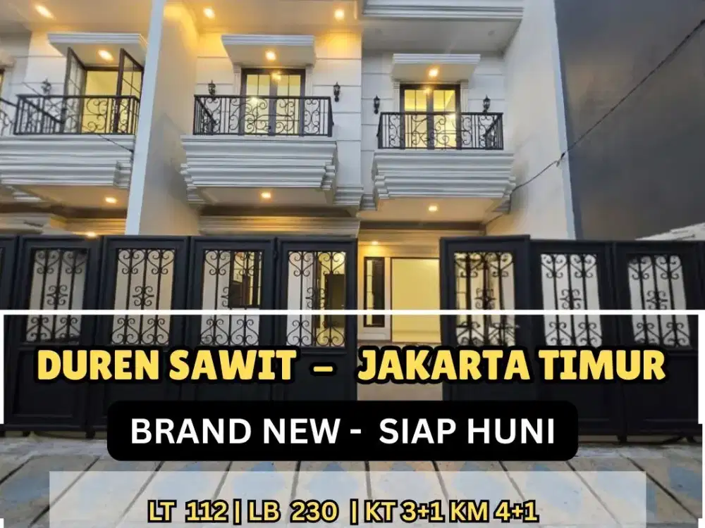 Rumah baru modern classic di duren sawit jakarta timur
