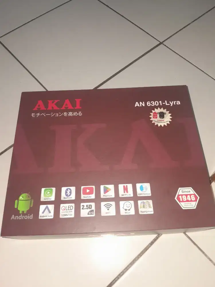 Dijual Murah Head Unit AKAI Type 6301 Lyra + Kamera Mundur