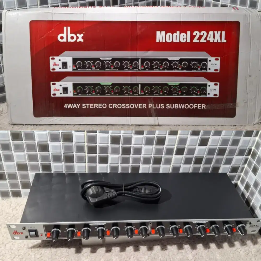 DBX 224XL 4WAY  STEREO CROSSOVER PLUS SUBWOOFER BARU ASLI ORIGINAL