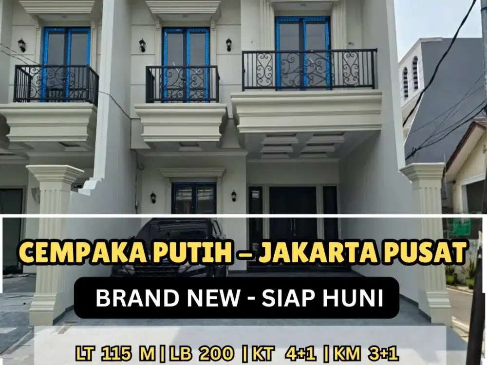 Rumah baru di komplek area cempaka putih jakarta pusat