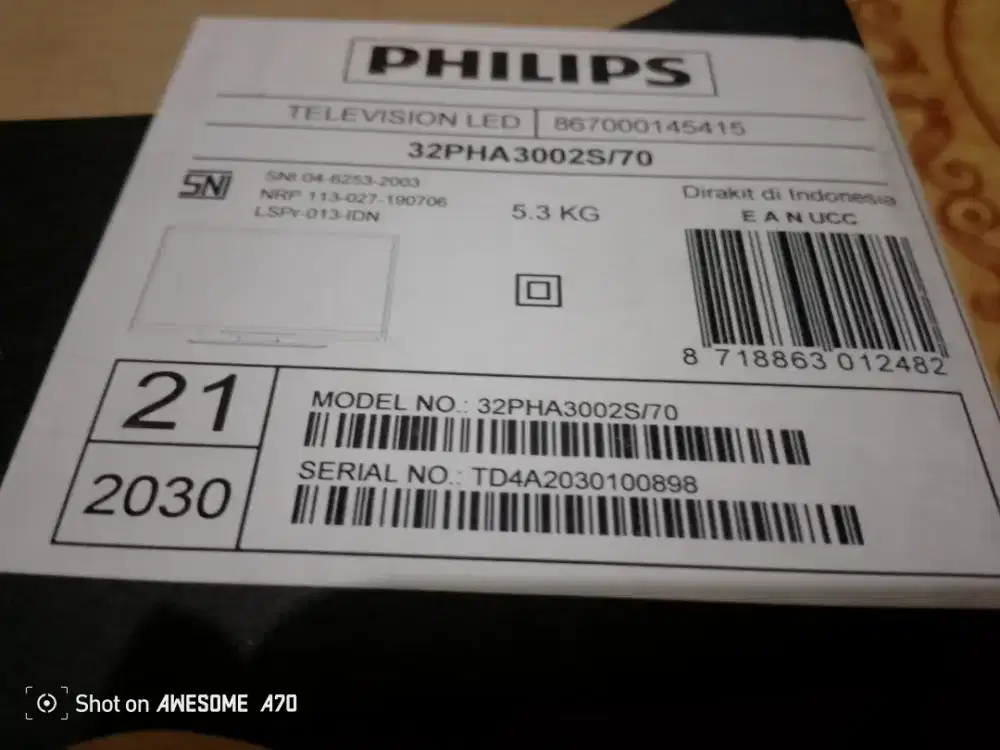 LED PHILIPS 32 INCH FULL SET SEPERTI BARU