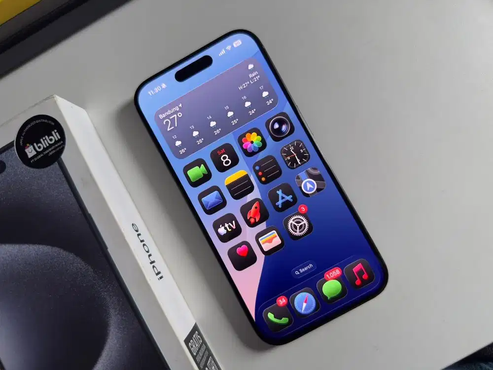 JUAL IPHONE 15 PRO 128GB TITANIUM BLUE