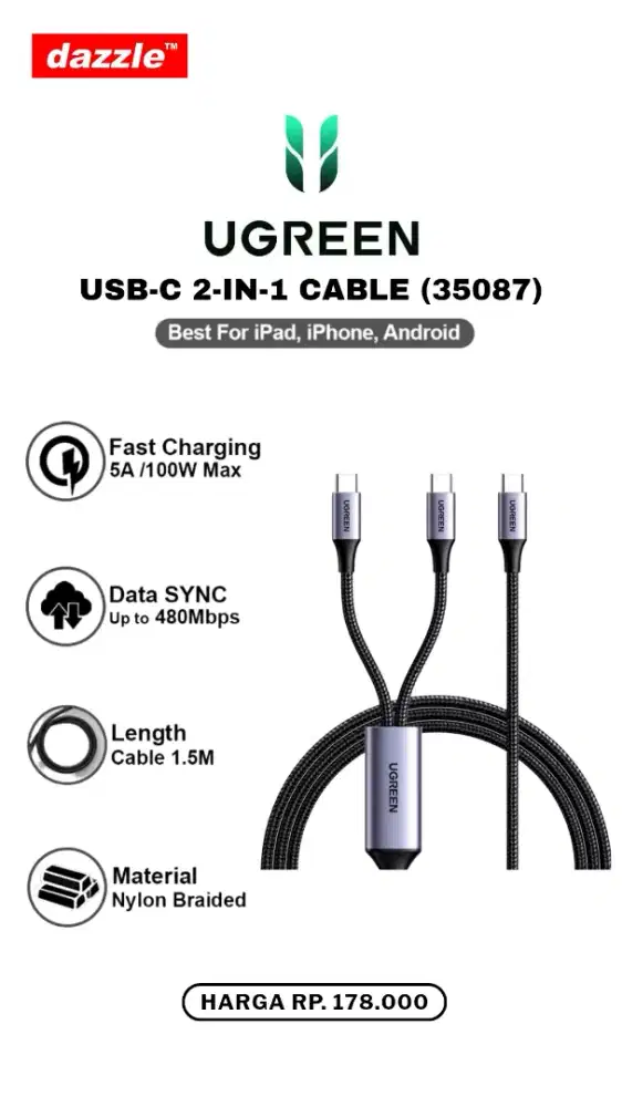 UGREEN USB C 2-IN-1 (35087)