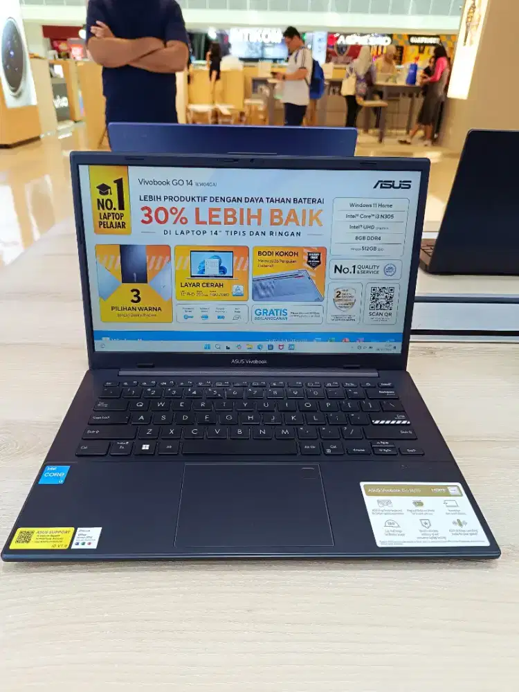 Asus Vivobook Go 14 i3 N305
Cicilan mulai dari 400 ribuan aja ...