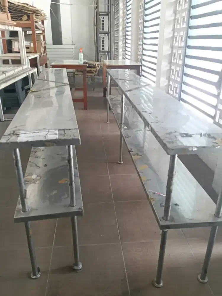 Dijual meja stainless 2 susun
