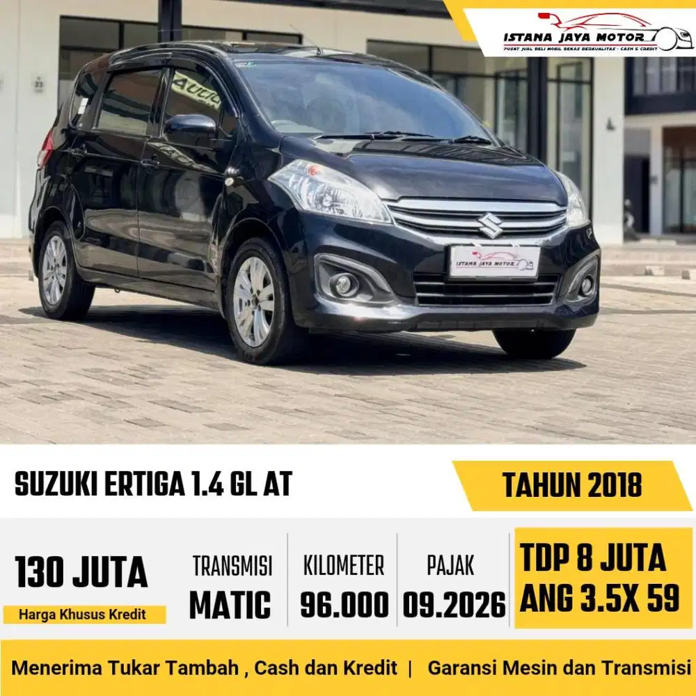 BERGARANSI Suzuki Ertiga GL 1.4 AT 2018 Hitam