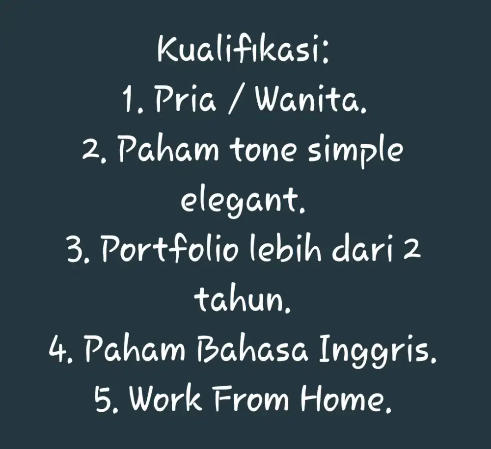 Dibutuhkan Creative Designer Freelance