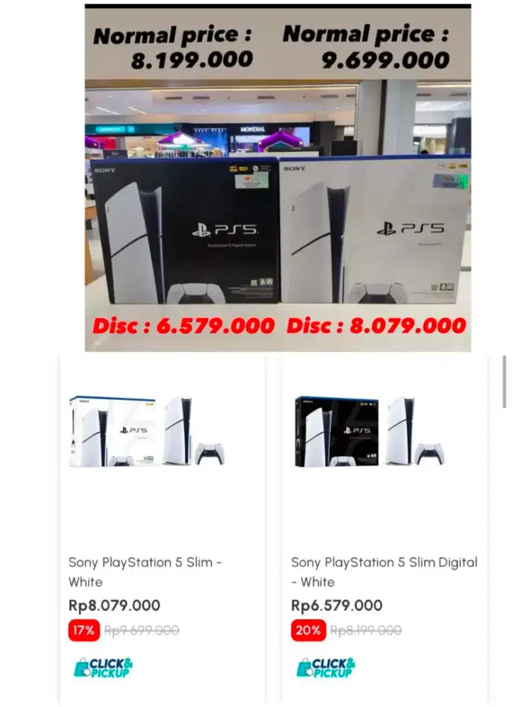 Play Station5 Slim / PS5 1TB, Bisa Cicilan pakai Homecredit