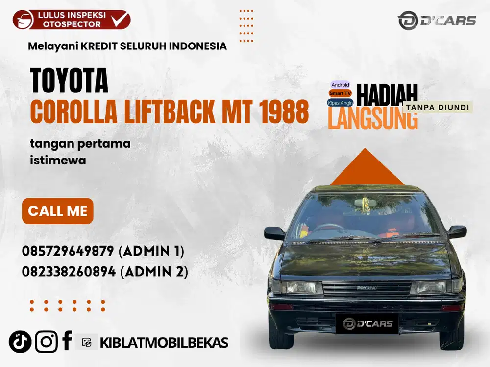 TOYOTA COROLLA LIFTBACK 1988 MANUAL ORIGINAL