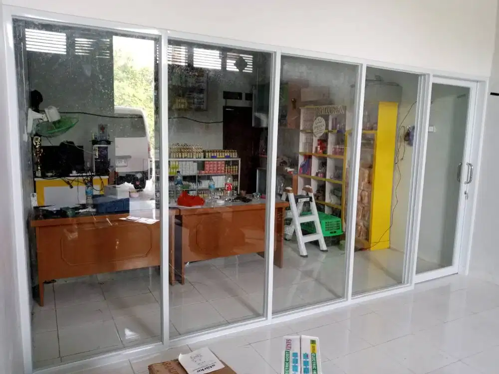 Kusen Alumunium - Aluminium + Partisi - Sekat - Plafon PVC - Gypsum