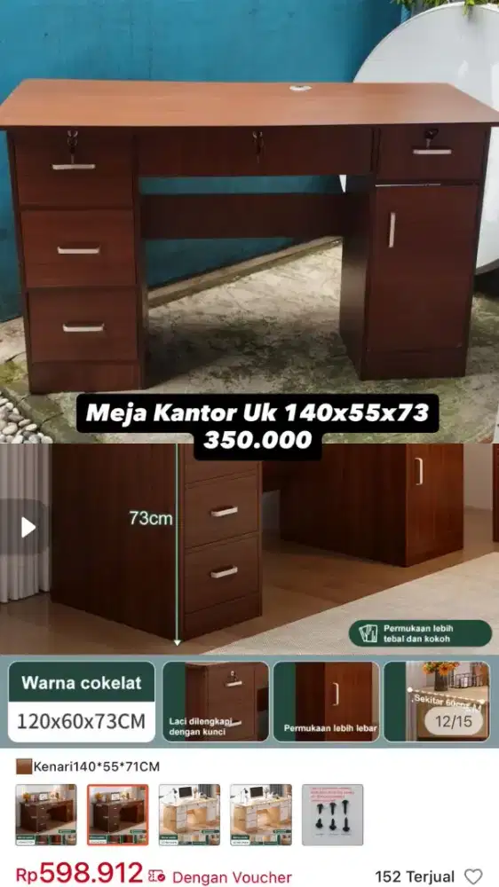 Cuci gudang harga murah Meja kerja, meja kantor, meja komputer