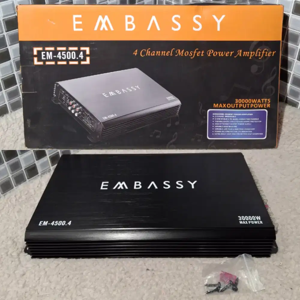 EMBASSY EM-4500.4 4 CHANNEL MOSFET POWER AMPLIFIER